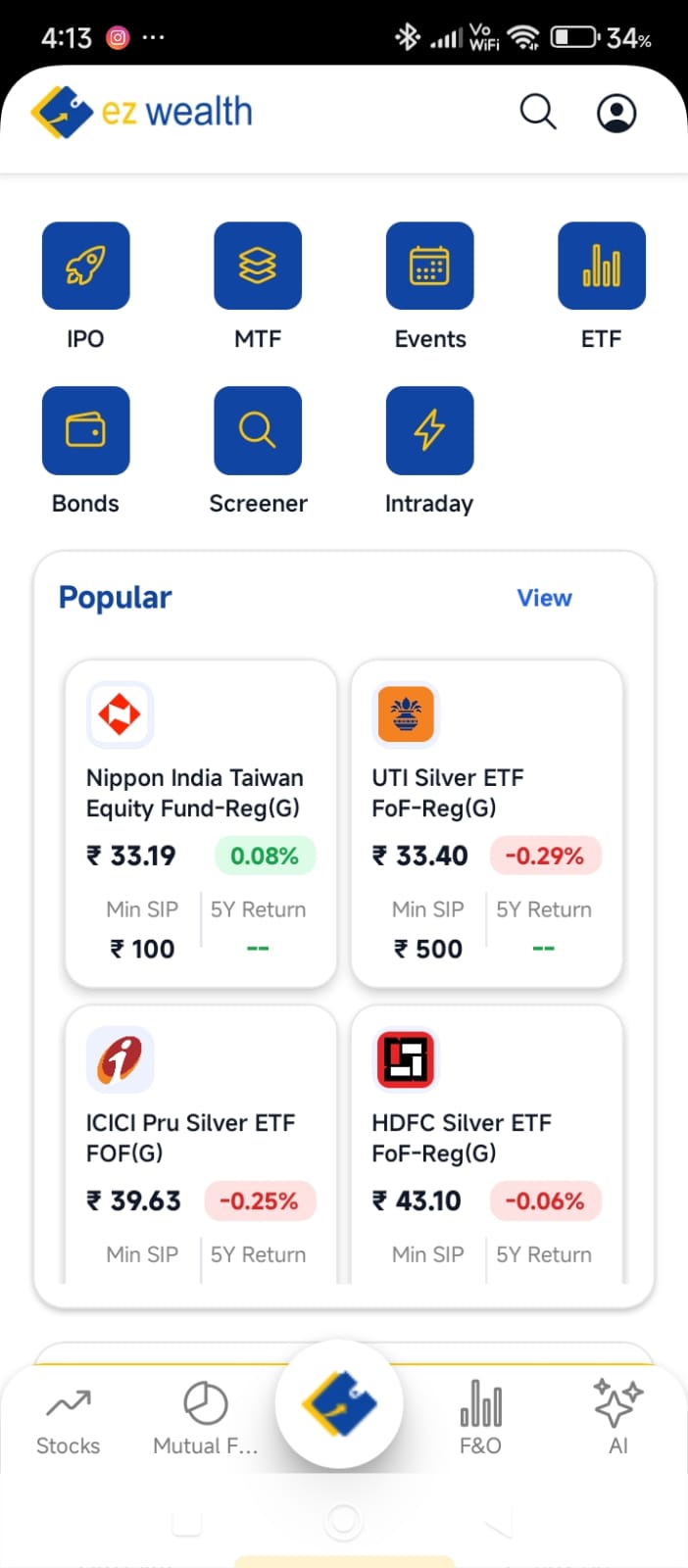 EZwealth app screen 7